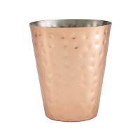 Hammered Copper Plated Conical Serving Cup